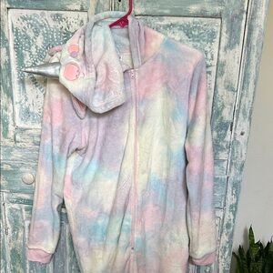 Cold Crush Pastel Fleece Adult Unicorn Onesie